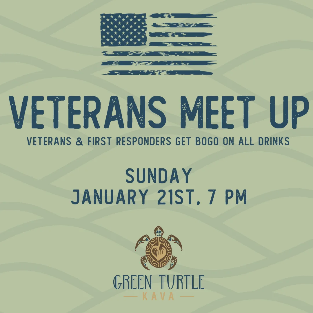 veterans meet up green turtle kava - kava and kratom tea