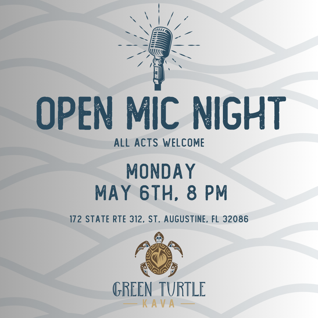 open mic night green turtle kava - kava and kratom tea