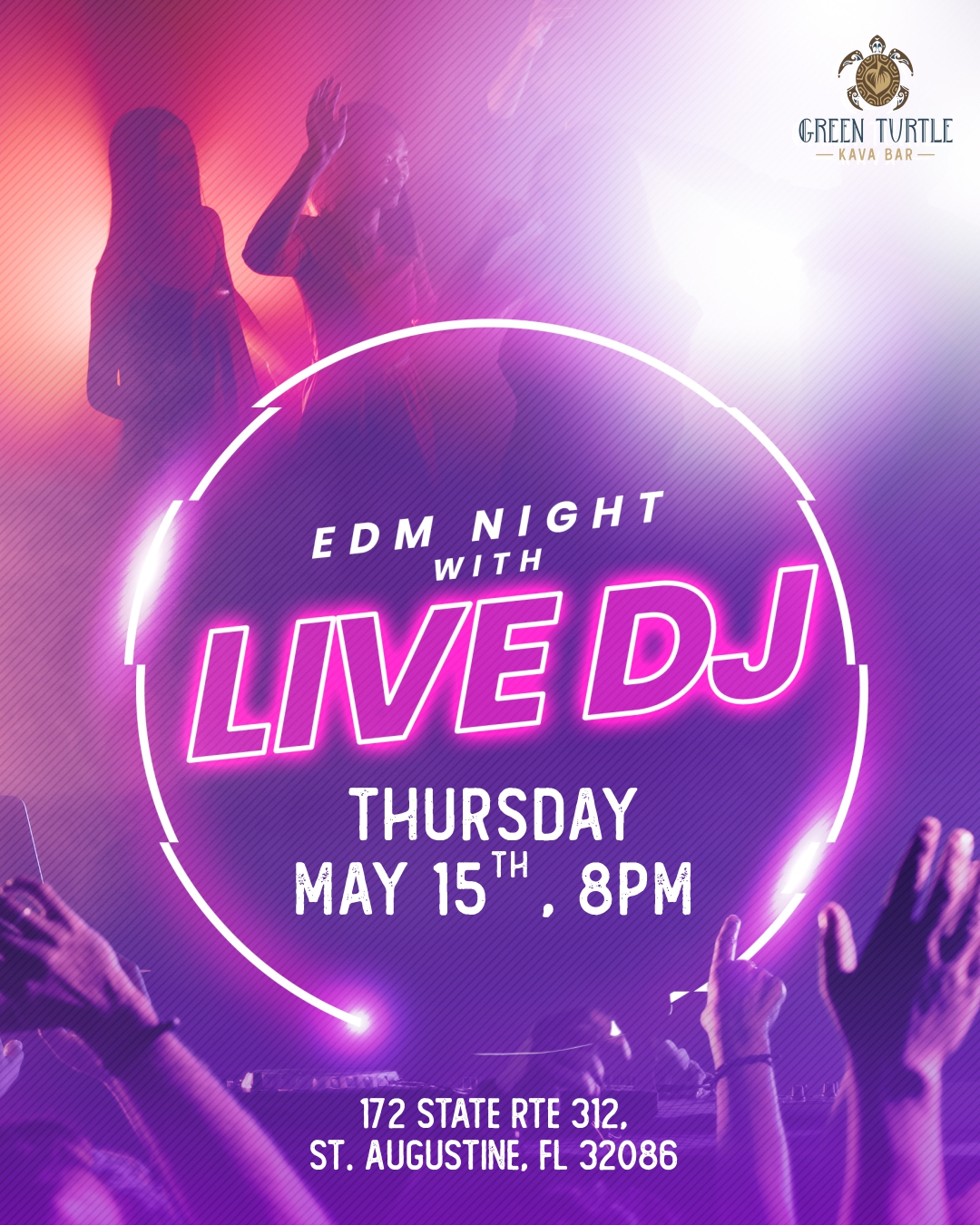 EDM Night Live with DJ at Green Turtle Kava